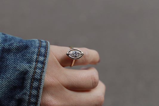 Halo Marquise Lab Grown Diamond Ring